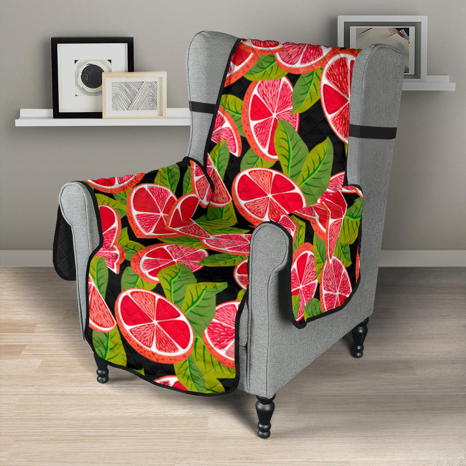 Grapefruit Leaves Pattern Chair Cover Protector