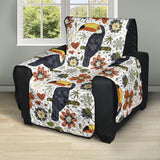 Toucan Flower Pattern Recliner Cover Protector