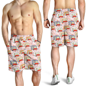 Camper Van Pattern Print Design 01 Men Shorts