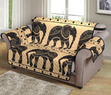 Elephant Pattern Ethnic Motifs Loveseat Couch Cover Protector