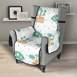 Bonsai Fan Pattern Chair Cover Protector
