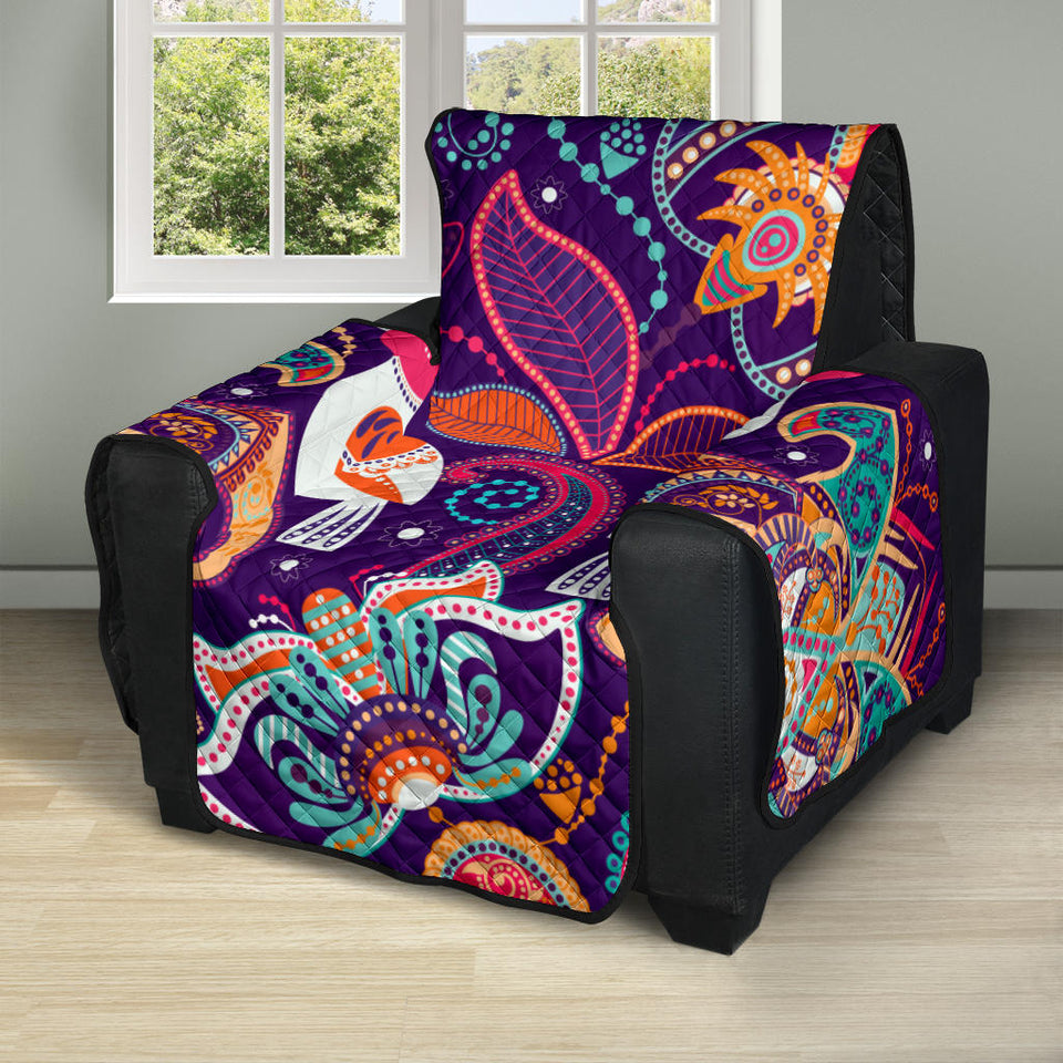 Indian Pattern Background Recliner Cover Protector