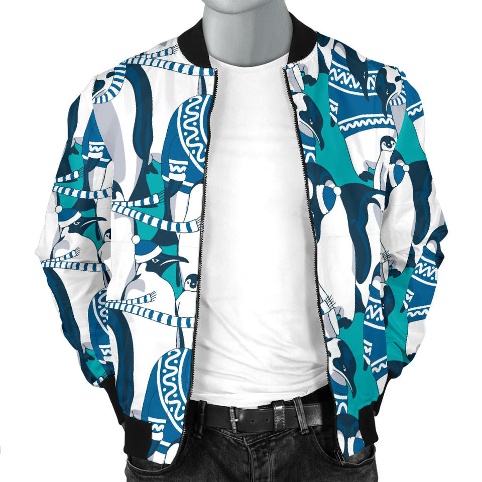 Penguin Pattern Men Bomber Jacket