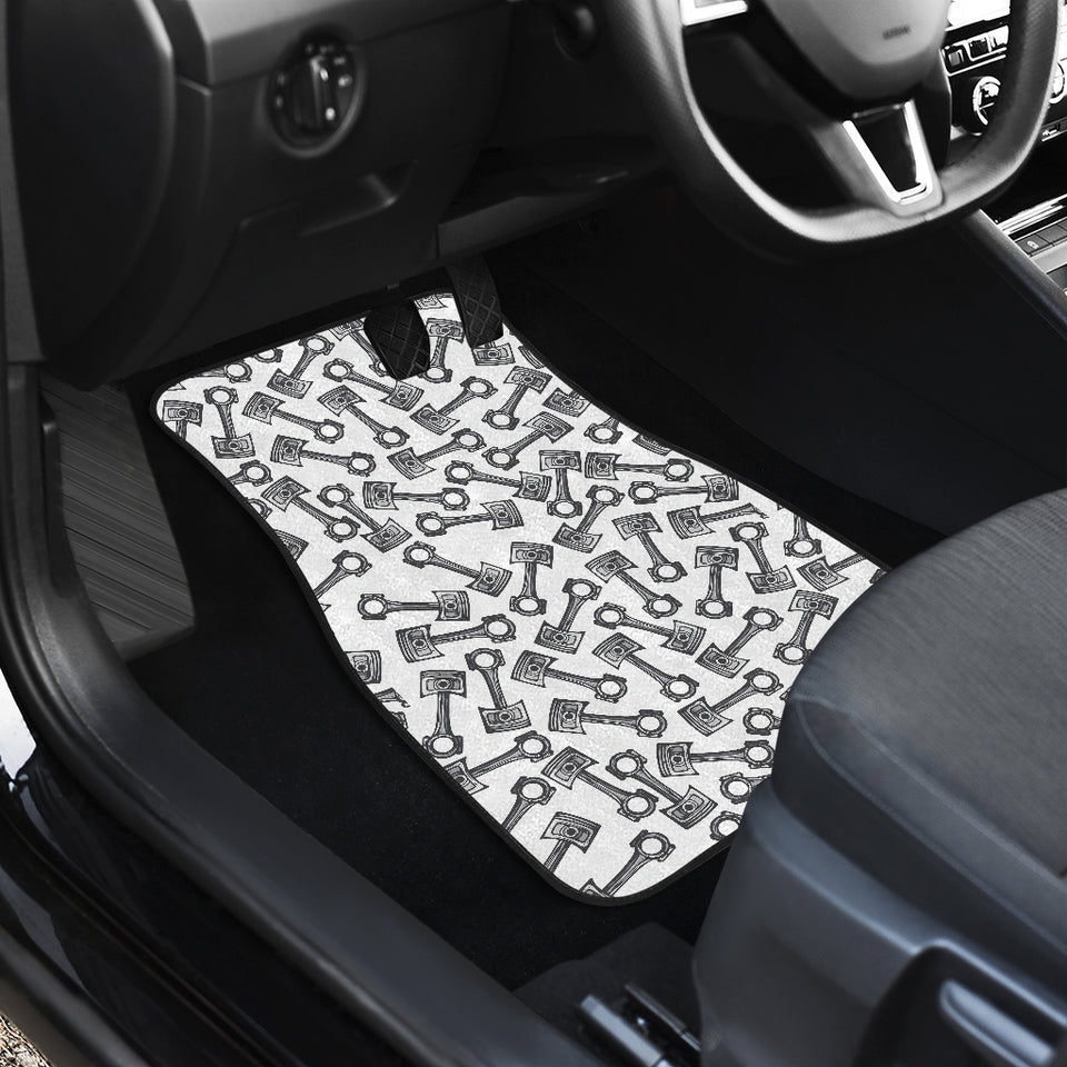 Engine Piston Pattern Print Design 01 Front and Back Car Mats