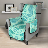 Seahorse Green Pattern Chair Cover Protector