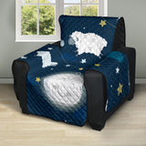 Sheep Playing Could Moon Pattern  Recliner Cover Protector
