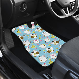 Guinea Pig Pattern Print Design 03 Front and Back Car Mats