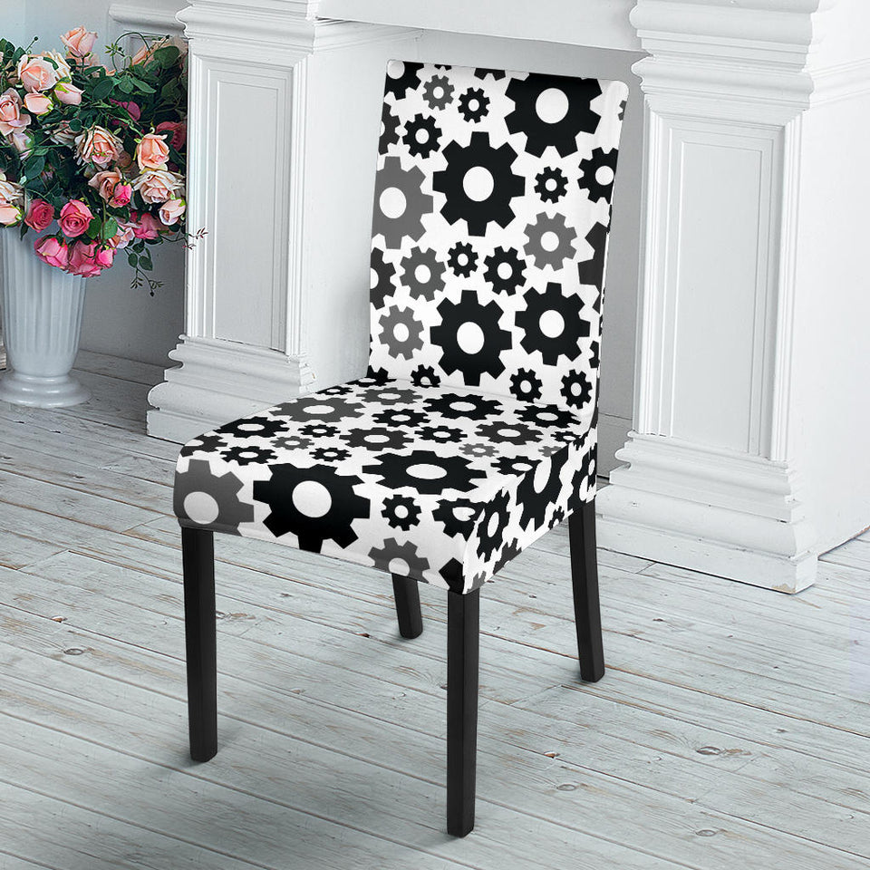 Gear Pattern Print Design 01 Dining Chair Slipcover