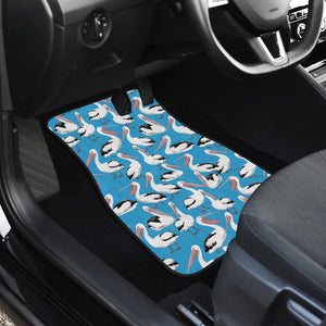 Pelican Pattern Print Design 04 Front and Back Car Mats