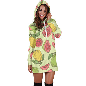 Guava Pattern Background Women Hoodie Dress