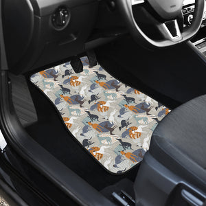 Greyhound Pattern Print Design 04 Front Car Mats