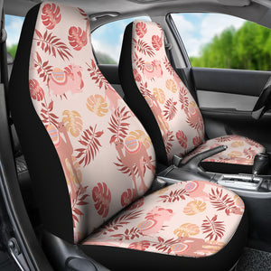 Pink Camel Leaves Pattern Universal Fit Car Seat Covers