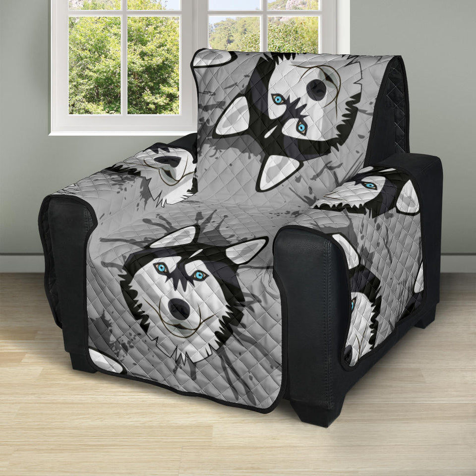 Siberian Husky Pattern Theme Recliner Cover Protector