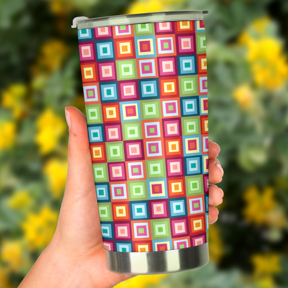 Rainbow Rectancular Pattern Tumbler