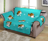 Cute Beagle Pattern Loveseat Couch Cover Protector