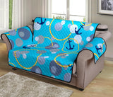 Anchor Circle Rope Pattern Loveseat Couch Cover Protector
