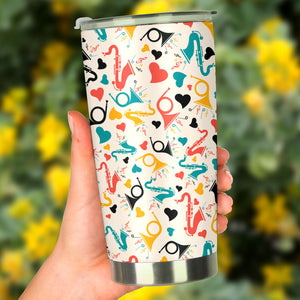 Saxophone Pattern Background Tumbler