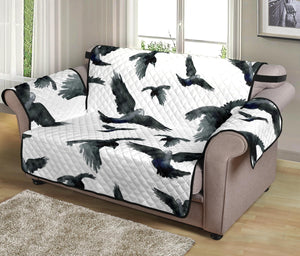 Crow Water Color Pattern Loveseat Couch Cover Protector