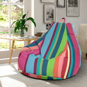 Rainbow Stripe Pattern Bean Bag Cover