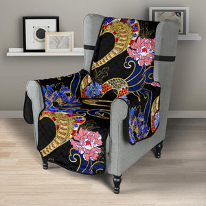 Snake Flower Pattern Chair Cover Protector