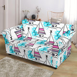 Sailboat Pattern Loveseat Couch Slipcover