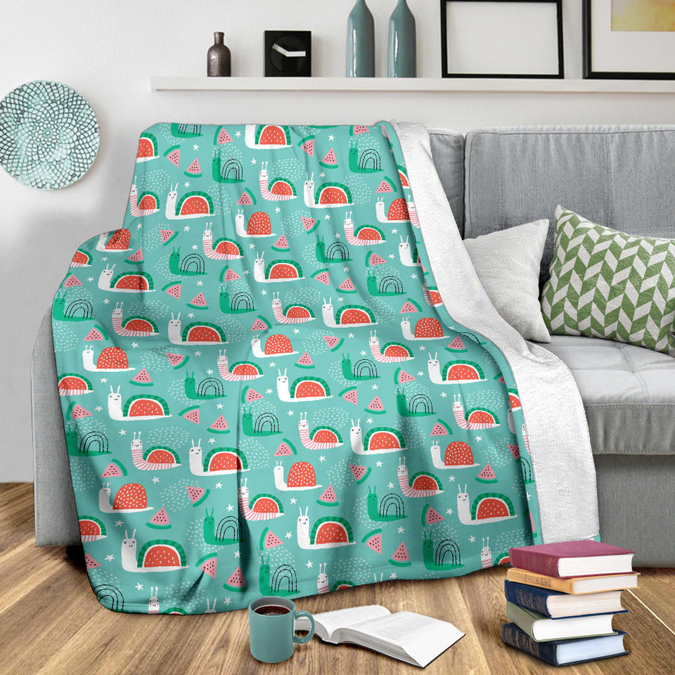 Snail Pattern Print Design 01 Premium Blanket