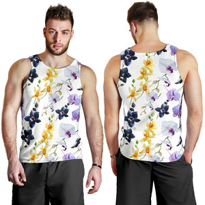 Orchid Pattern Background Men Tank Top