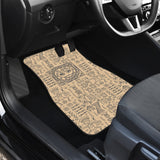 Egypt Hieroglyphics Pattern Print Design 04 Front and Back Car Mats