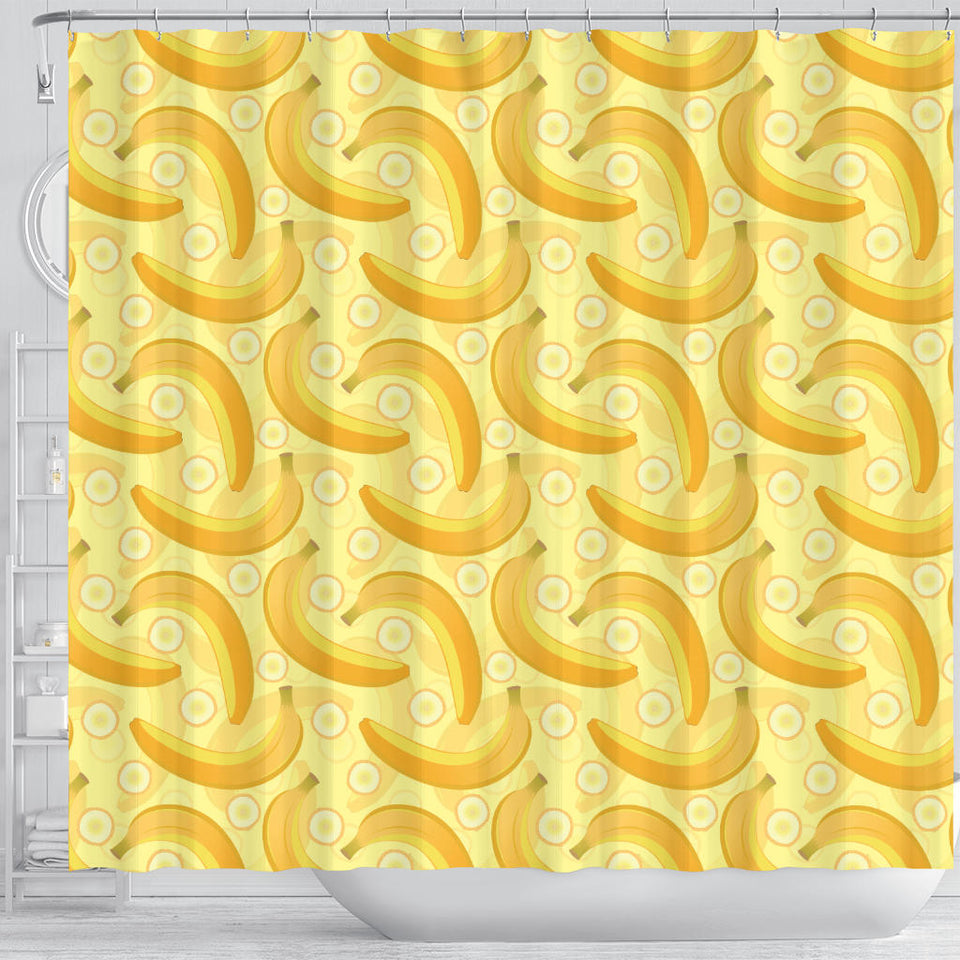Banana Pattern Shower Curtain Fulfilled In US