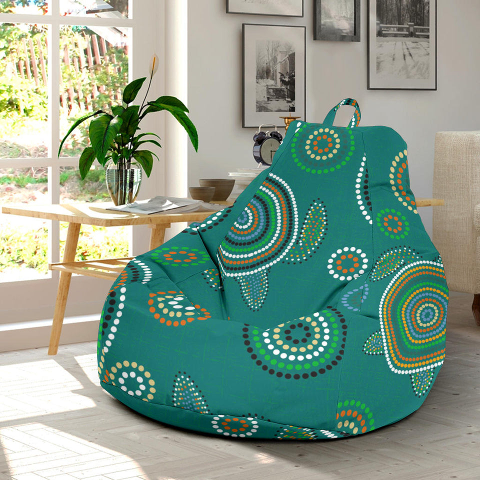 Sea Turtle Aboriginal Pattern Bean Bag Cover