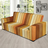 Wood Printed Pattern Print Design 01  Sofa Slipcover