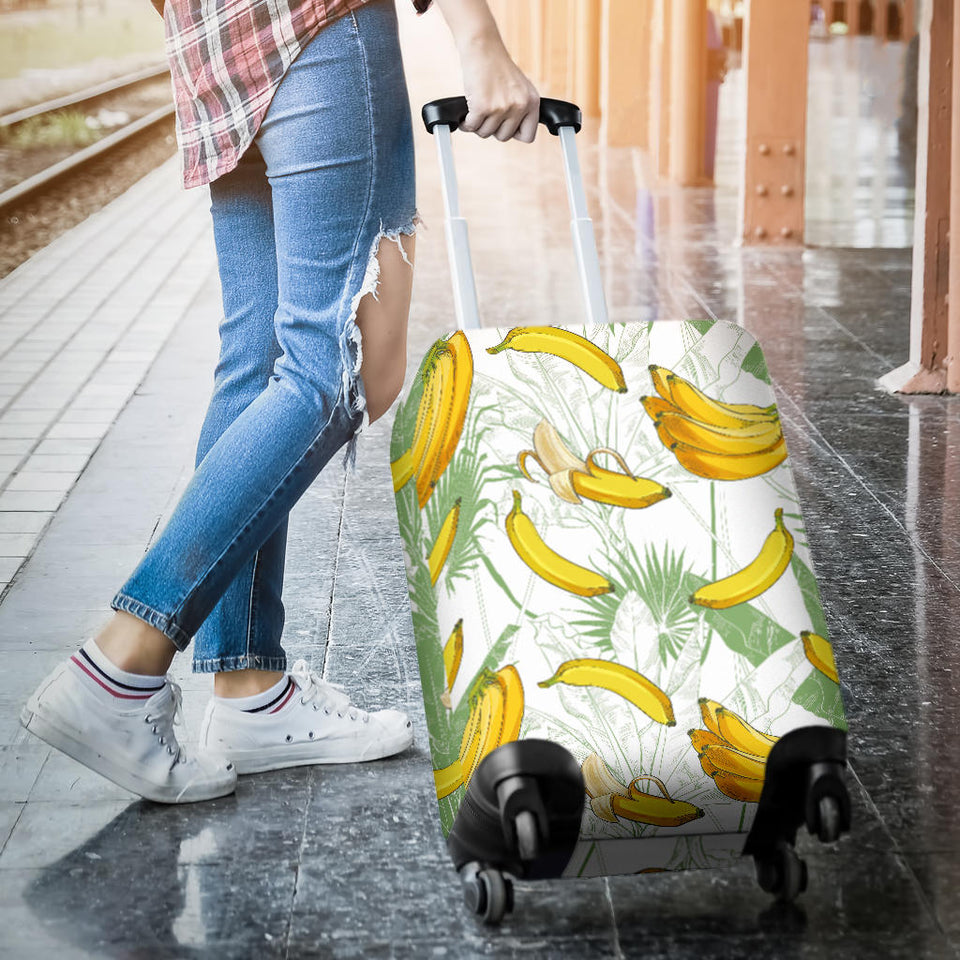 Banana Pattern Background Luggage Covers