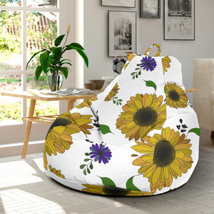 Sunflower Pattern Background Bean Bag Cover