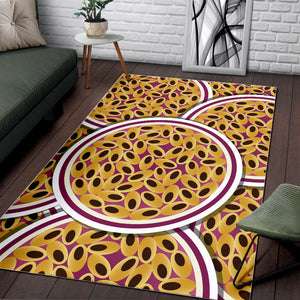 Passion Fruit Seed Pattern Area Rug