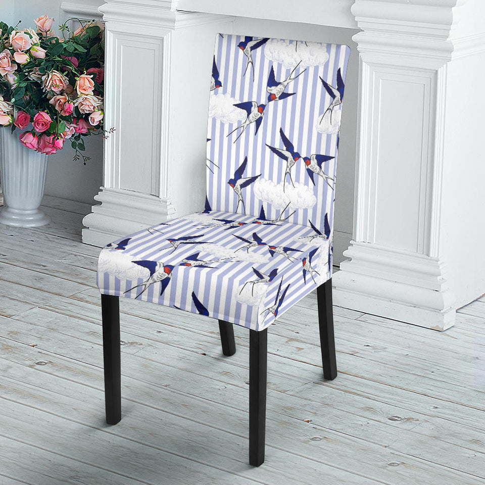 Swallow Pattern Print Design 03 Dining Chair Slipcover