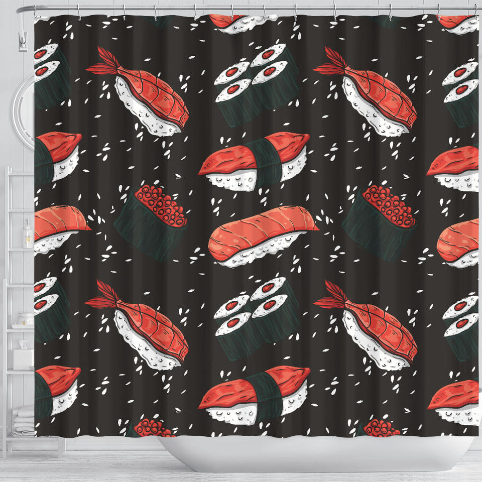 Sushi Theme Pattern Shower Curtain Fulfilled In US