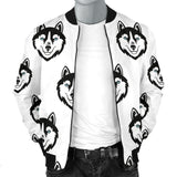 Siberian Husky Pattern Men Bomber Jacket