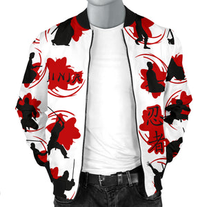 Ninja Pattern Men Bomber Jacket