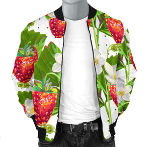 Strawberry Pattern Men Bomber Jacket