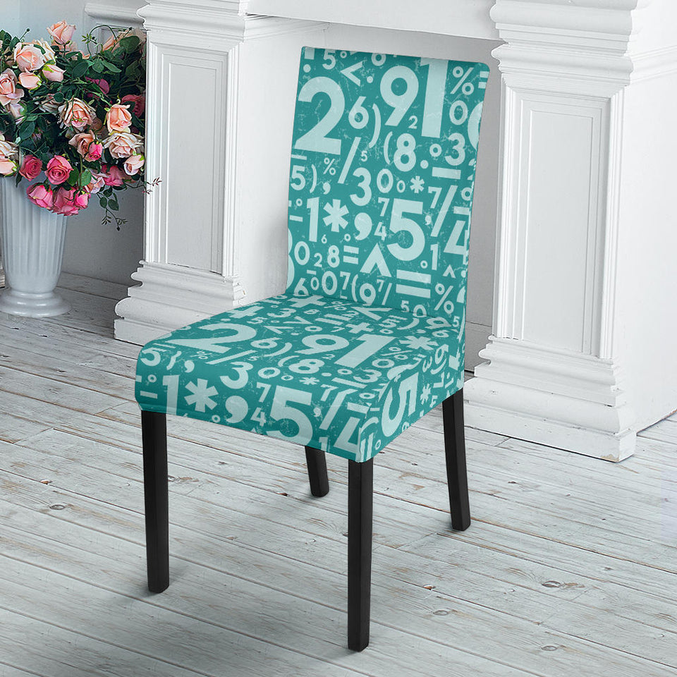 Math Pattern Print Design 05 Dining Chair Slipcover