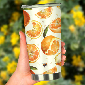 Orange Pattern Tumbler