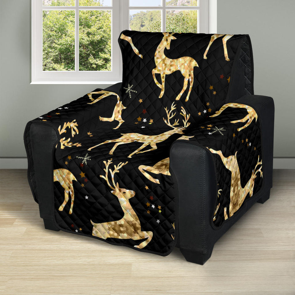 Gold Deer Pattern Recliner Cover Protector