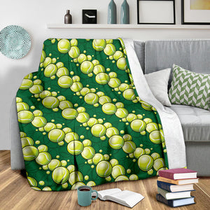 Tennis Pattern Print Design 04 Premium Blanket