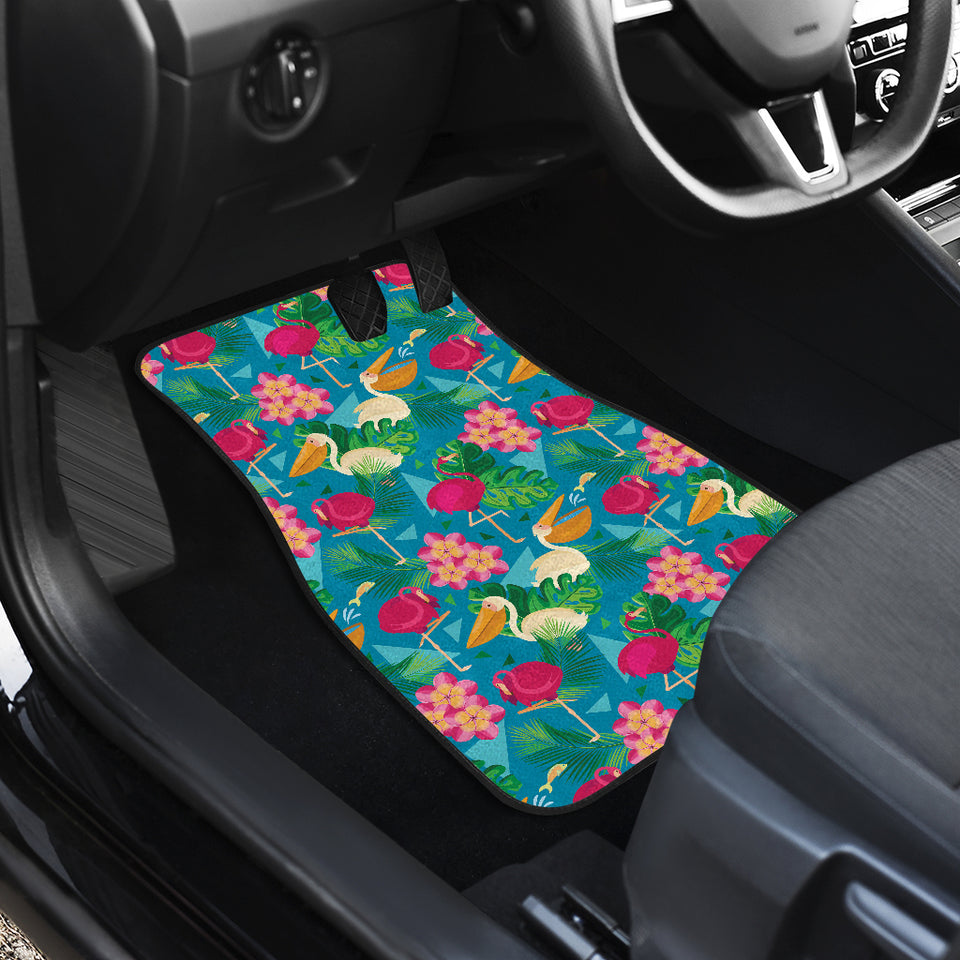 Pelican Pattern Print Design 03 Front and Back Car Mats