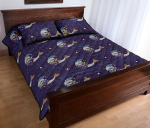 Sleeping Sea Lion Pattern Quilt Bed Set