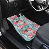 Rose Pattern Print Design 03 Front and Back Car Mats