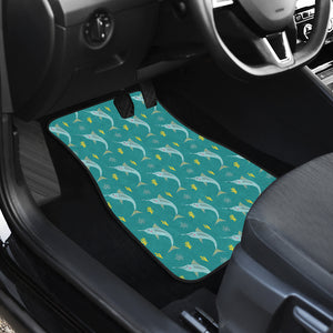 Swordfish Pattern Print Design 04 Front and Back Car Mats