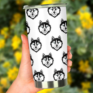 Siberian Husky Pattern Tumbler