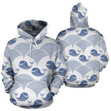 Whale Pattern Men Women Pullover Hoodie