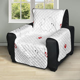 White Pomeranian Pattern Recliner Cover Protector